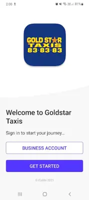 Goldstar Taxis android App screenshot 2